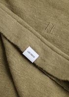 Les Deux Emmanuel Linen-blend Polo Shirt Khaki