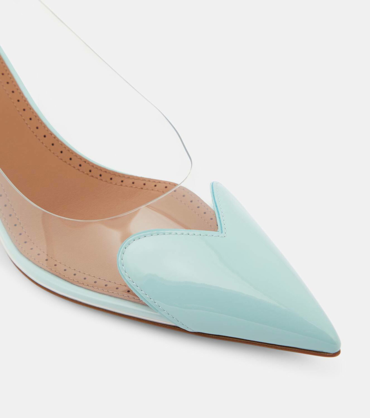 Alaïa Le Cœur patent leather and PU slingback pumps ALAÏA