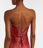 Maria Lucia Hohan Rachel draped silk muslin bustier gown