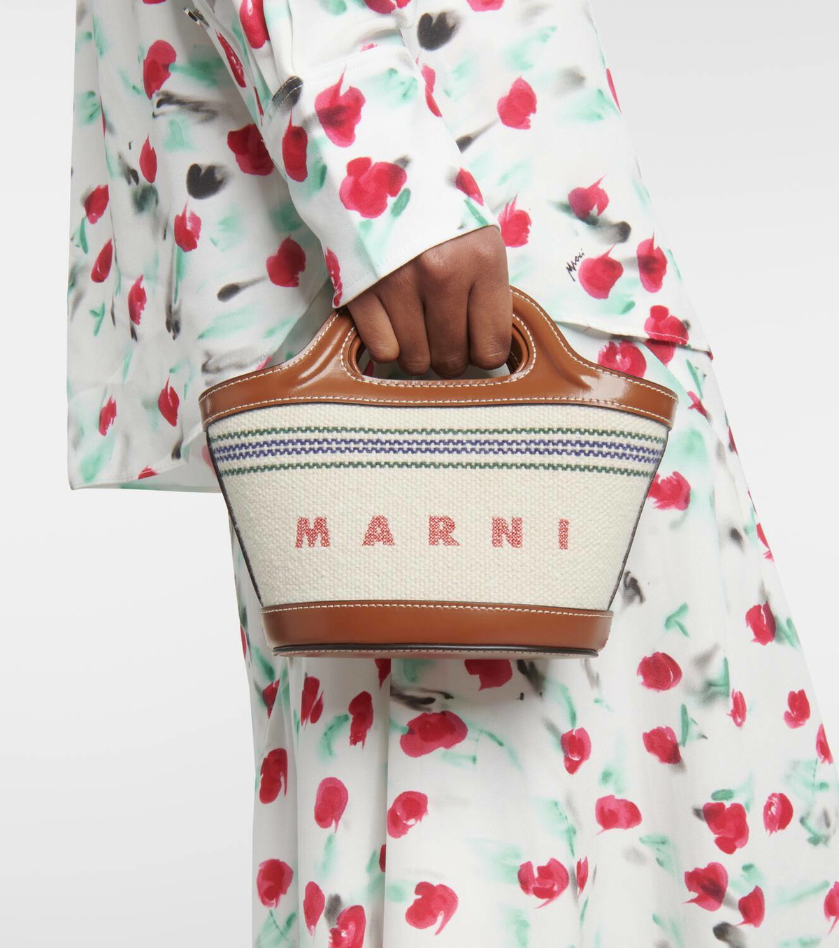 Marni Tropicalia Micro canvas tote bag Marni