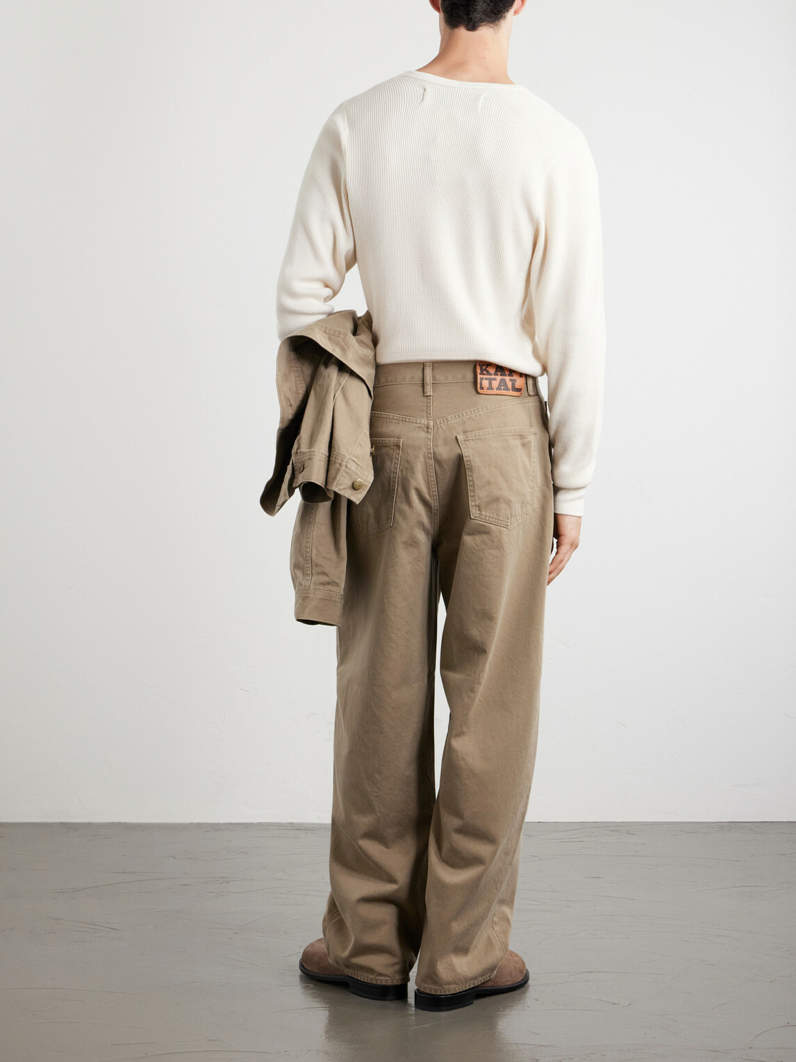 KAPITAL - Wide-Leg Cotton Trousers - Brown