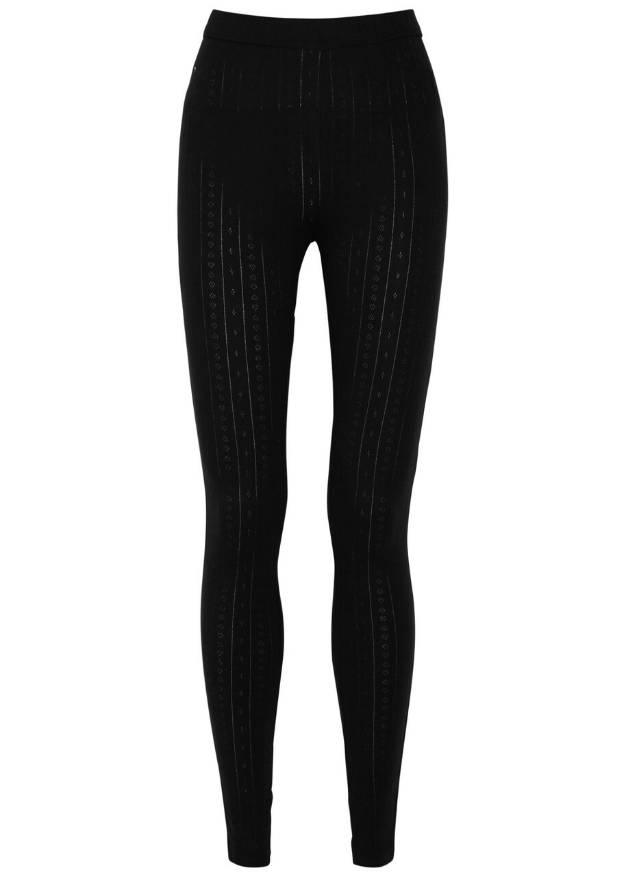Skall Studio Edie Pointelle Jersey Leggings Black