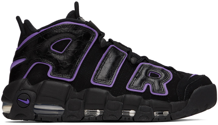 Photo: Nike Black & Purple Air More Uptempo '96 Sneakers