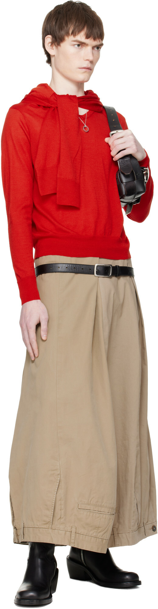 HODAKOVA Red Double Sleeve Sweater