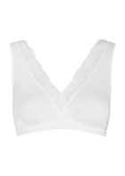 Hanro Cotton Delight Lace-trimmed Cotton Soft-cup bra White