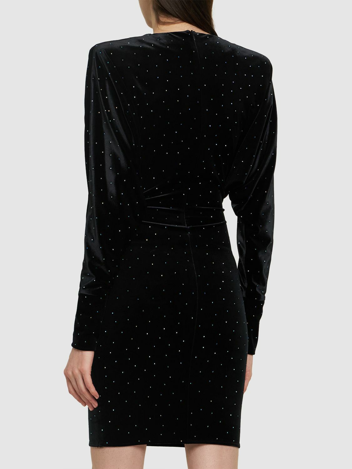 ALEXANDRE VAUTHIER - Glittered Velvet Mini Dress