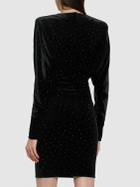 ALEXANDRE VAUTHIER - Glittered Velvet Mini Dress