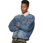 Diesel Blue Denim Sherpa D-Resky Jacket