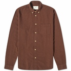 Folk Men's Relaxed Fit Shirt in Fig Texture