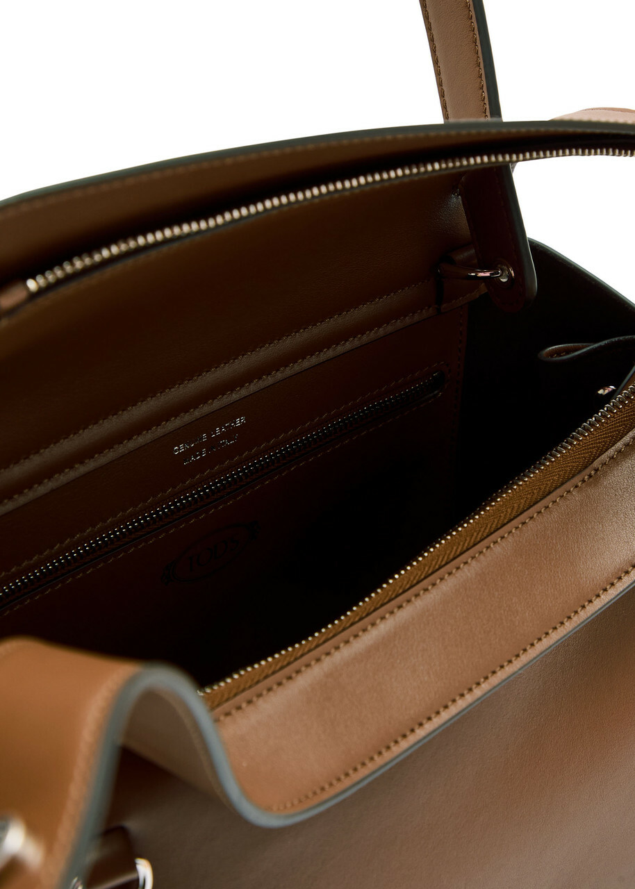 Tods Wav Monospalla Piccola Leather Tote bag - Tan - One Size