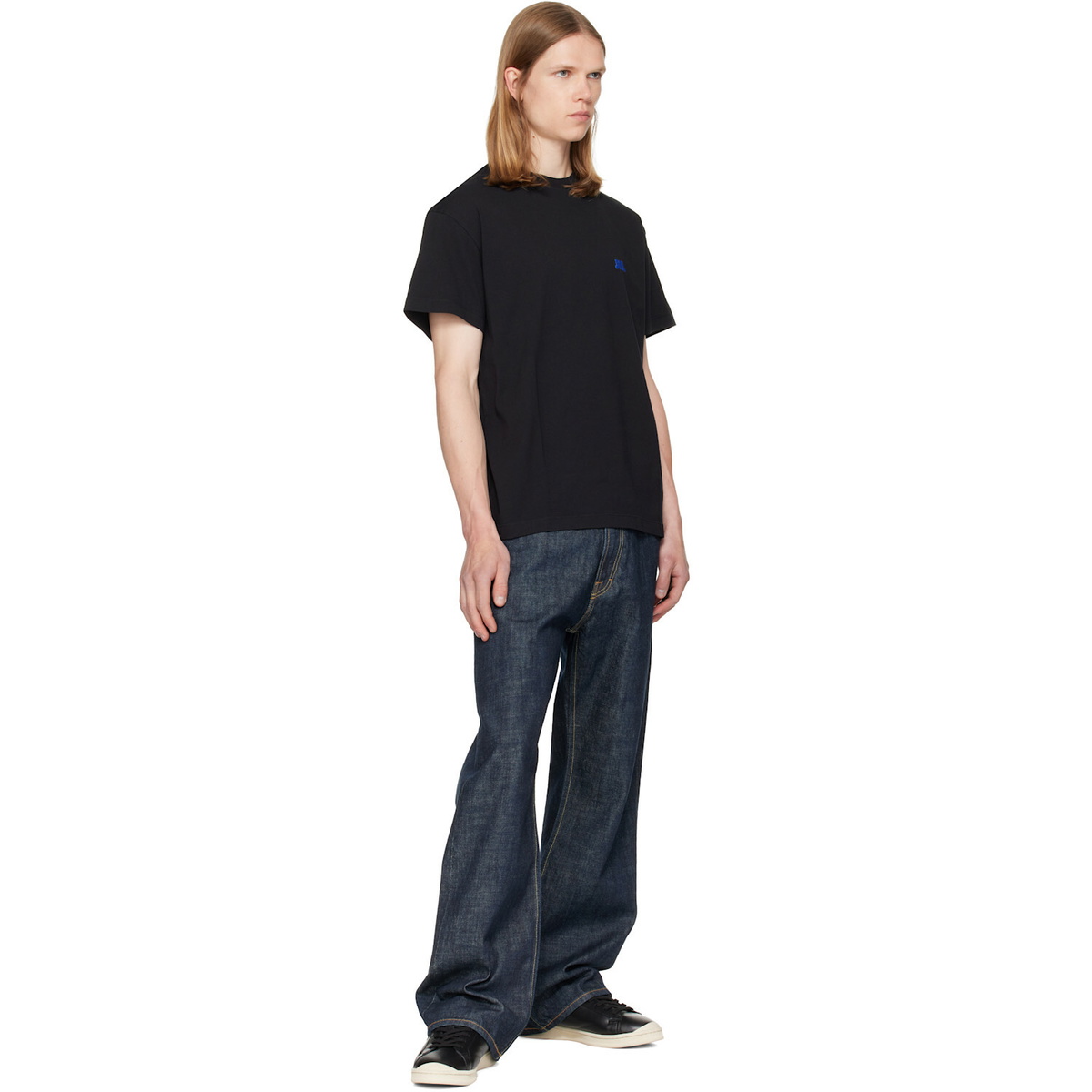 Jil Sander Black Embroidered T-shirt