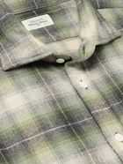 Hartford - Paul Cutaway-Collar Checked Cotton-Flannel Shirt - Green