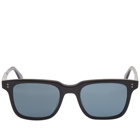 Garrett Leight Palladium Sunglasses in Matte Black/Blue Smoke