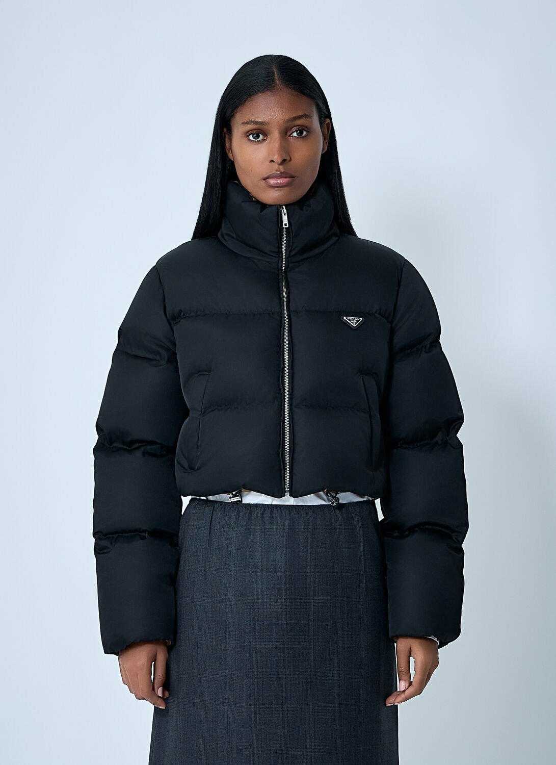 Prada Short Re-Nylon Down Jacket