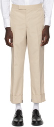 Thom Browne Beige Backstrap Trousers