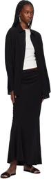 Matteau Black Bias Elastic Midi Skirt