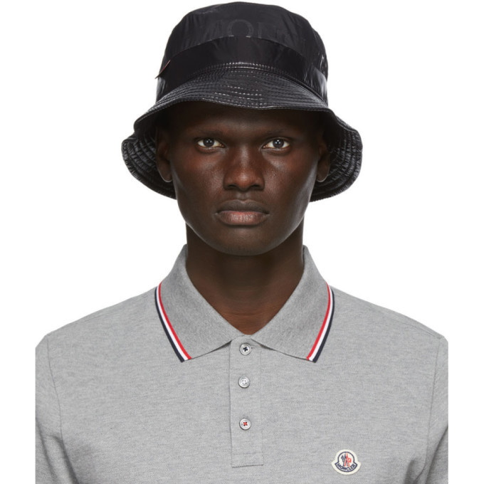 Photo: Moncler Black Logo Bucket Hat