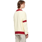 Mr. Saturday Beige and Red Good Luck Cardigan