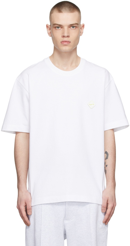 Photo: Solid Homme White Cotton T-Shirt