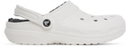 Crocs White Classic Lined Clogs