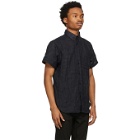 Naked and Famous Denim Black Double-Faced Twill Easy Short Sleeve Shirt