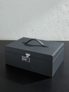 Dunhill - Century Despatch Leather and Silver-Tone Poker Set