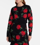 Carolina Herrera Floral cropped jacquard cardigan