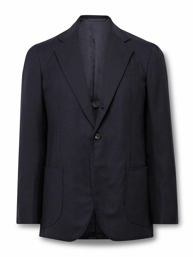 Photo: J. Mueser - Waverly Wool-Hopsack Blazer - Blue