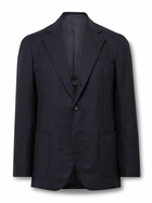 J. Mueser - Waverly Wool-Hopsack Blazer - Blue