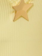 AREA - Viscose V Neck Long Dress W/ Star Stud