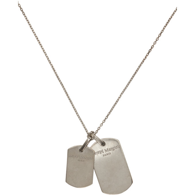 Maison Margiela Silver Dog Tag Necklace Maison Margiela