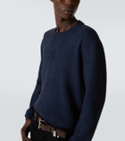 Alexander McQueen Skull embroidered wool-blend sweater