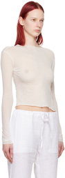Gabriela Coll Garments SSENSE Exclusive White No.211 Long Sleeve T-Shirt