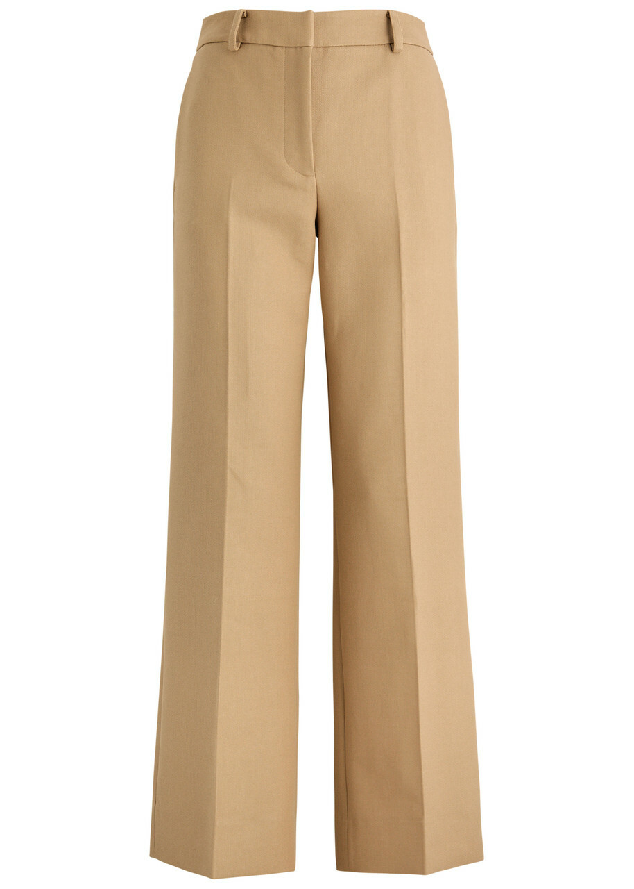 Rejina Pyo Cathy Straight-leg Cotton-blend Trousers Beige