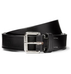 Mr P. - 2.5cm Black Leather Belt - Black