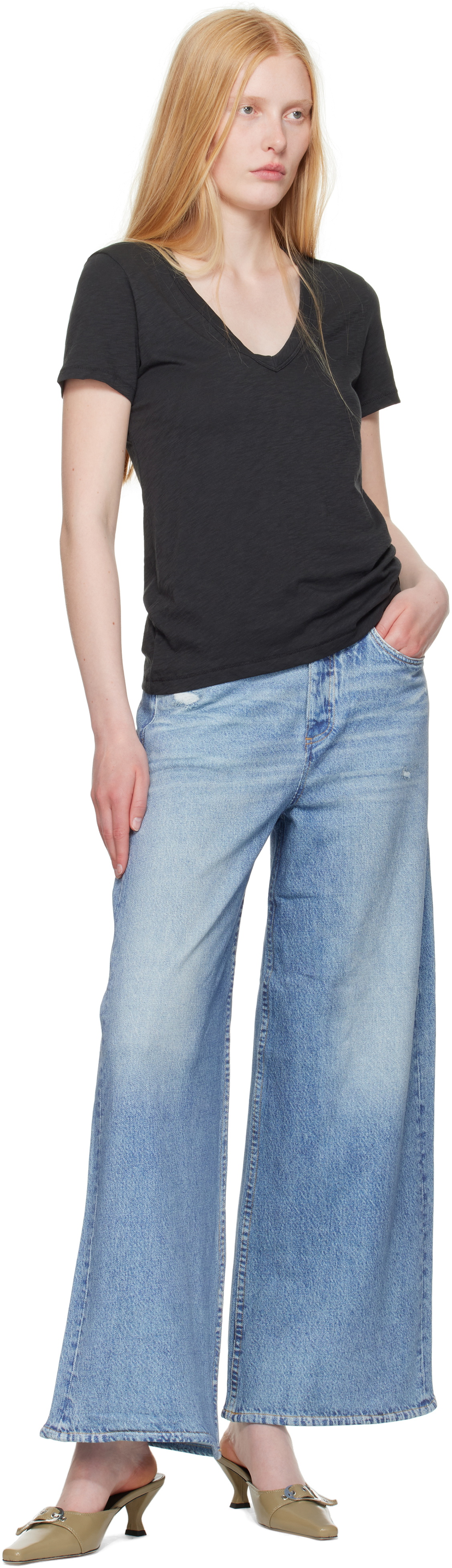 rag & bone Black 'The Slub' T-shirt