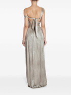 Maria Lucia Hohan Silver Serene Pleated Silk Gown