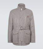 Brunello Cucinelli Belted wool ski jacket