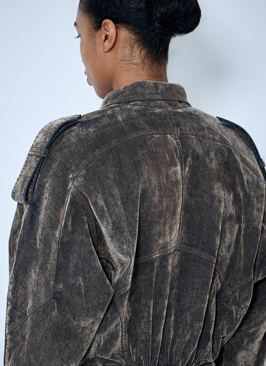 Vaquera Flocked Denim Jacket