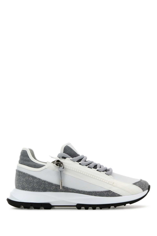 Photo: Givenchy Two-tone Denim And Synthetic Leather Spectre Sneakers