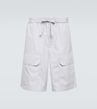 Jil Sander Striped cotton Bermuda shorts