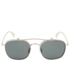 Kenzo Eyewear Men's Kenzo KZ40188U Sunglasses in Shiny Palladium/Green 