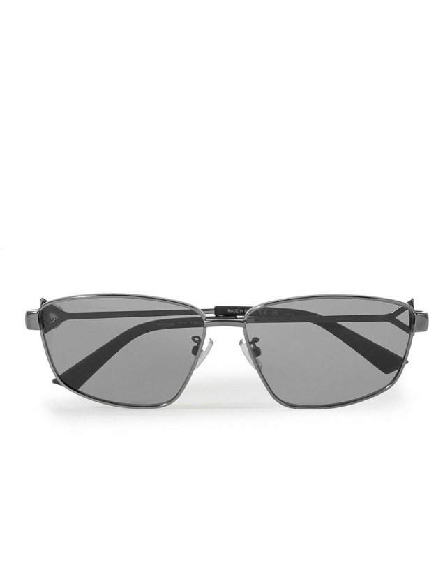 Photo: Bottega Veneta - D-Frame Silver-Tone Sunglasses