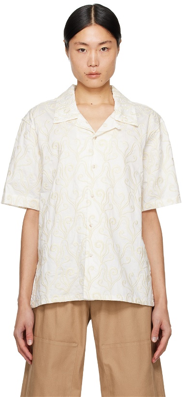 Photo: COMMAS Off-White Embroidered Currents Shirt