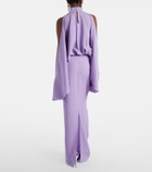 Taller Marmo Bacall draped satin gown
