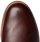 Grenson - Curt Textured-Leather Derby Shoes - Men - Dark brown