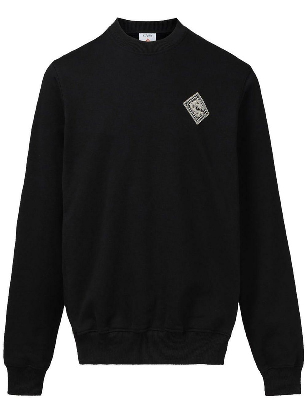Photo: Casablanca Embellished Logo Patch Sweatshirt