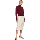 AMI Paris Burgundy Wool Ami de Coeur Turtleneck