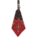 Amiri Red and Black Bandana Keychain