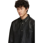 Hugo Black Leather Lorean Shirt